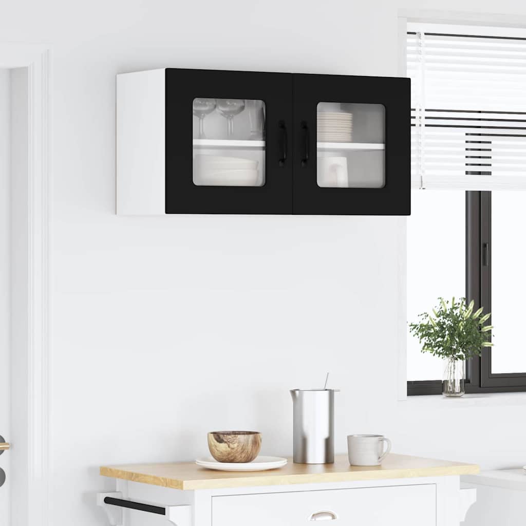 Kitchen Wall Cabinet Black 80 x 31 x 40 cm Engineered Wood